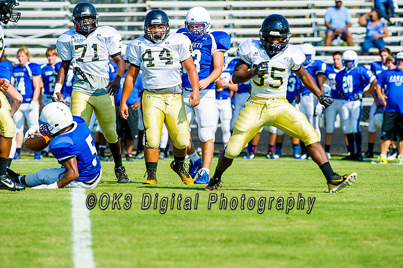 Clayton High School host a football scrimmage