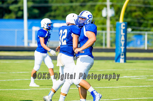 Clayton High School host a football scrimmage