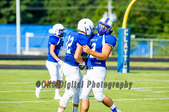 Clayton High School host a football scrimmage