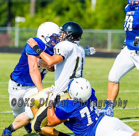 Clayton High School host a football scrimmage