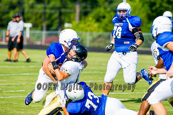 Clayton High School host a football scrimmage