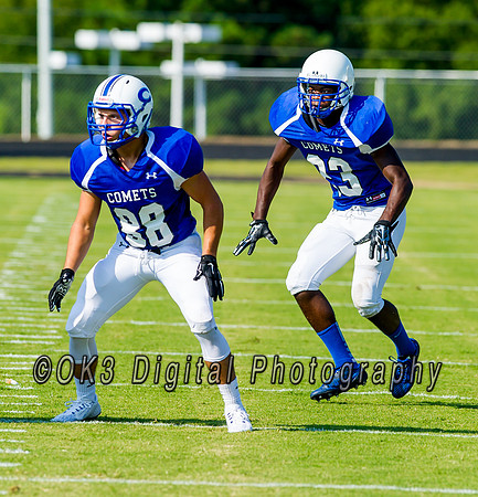 Clayton High School host a football scrimmage