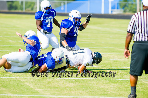 Clayton High School host a football scrimmage
