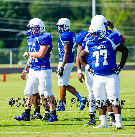 Clayton High School host a football scrimmage