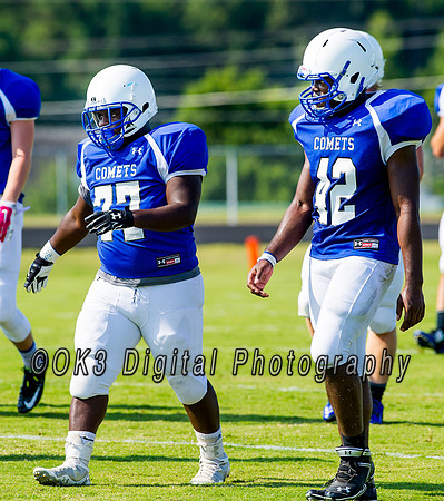 Clayton High School host a football scrimmage