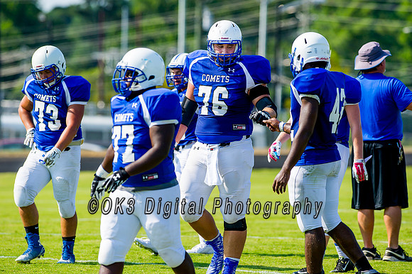 Clayton High School host a football scrimmage