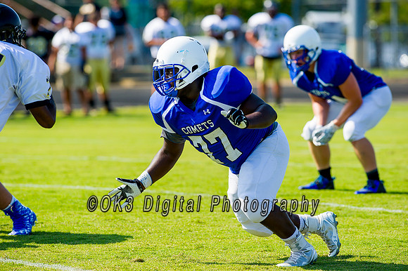 Clayton High School host a football scrimmage