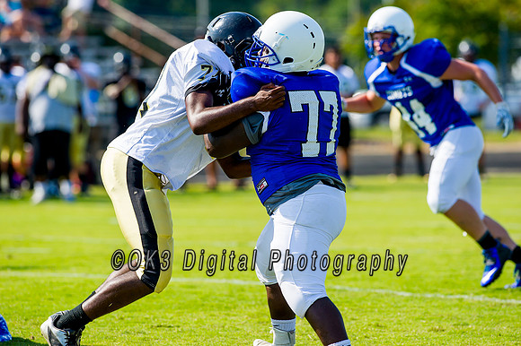 Clayton High School host a football scrimmage