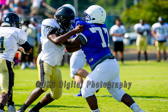 Clayton High School host a football scrimmage