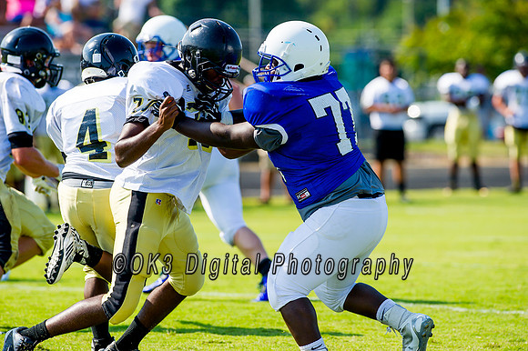 Clayton High School host a football scrimmage