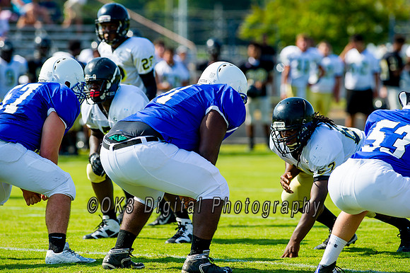 Clayton High School host a football scrimmage