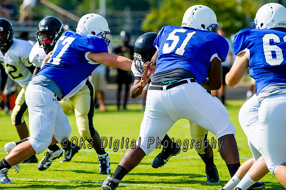 Clayton High School host a football scrimmage