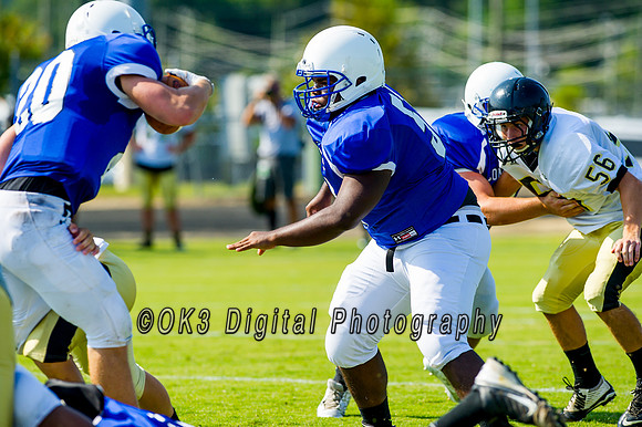 Clayton High School host a football scrimmage