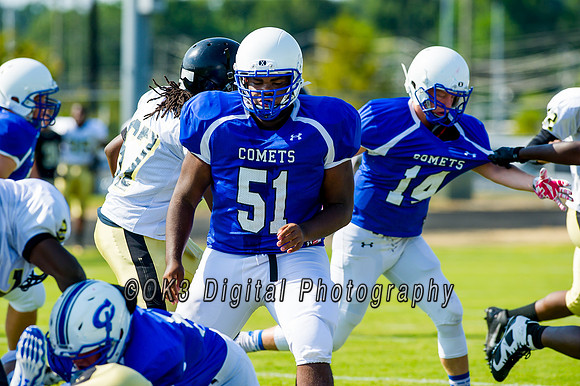 Clayton High School host a football scrimmage