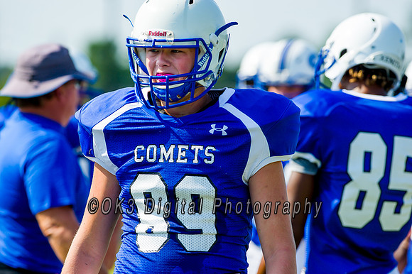 Clayton High School host a football scrimmage