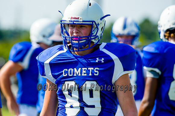 Clayton High School host a football scrimmage