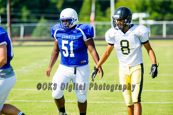 Clayton High School host a football scrimmage