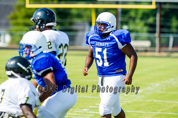 Clayton High School host a football scrimmage