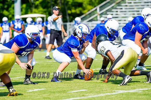 Clayton High School host a football scrimmage