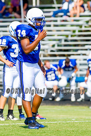 Clayton High School host a football scrimmage