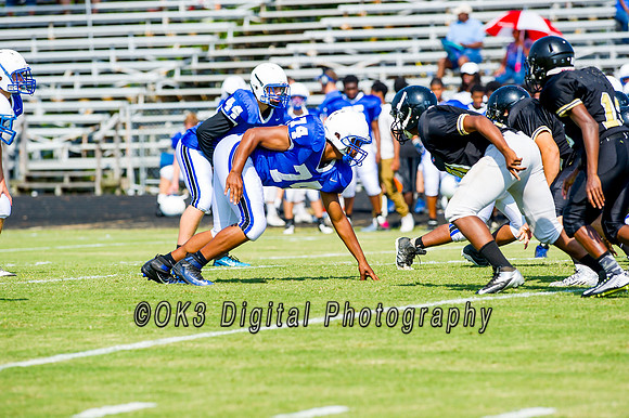Clayton High School host a football scrimmage
