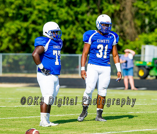 Clayton High School host a football scrimmage