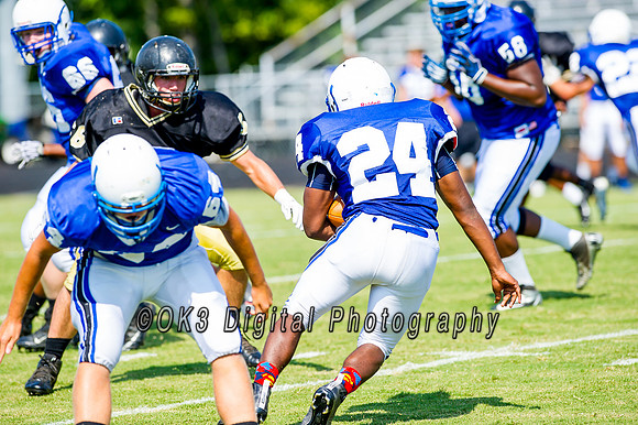 Clayton High School host a football scrimmage