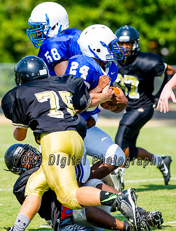 Clayton High School host a football scrimmage