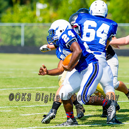 Clayton High School host a football scrimmage