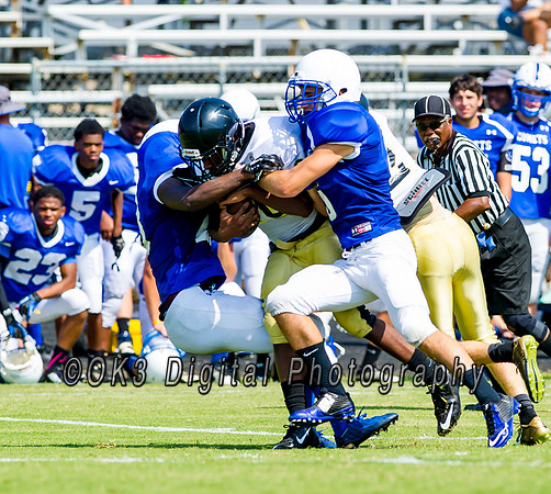 Clayton High School host a football scrimmage
