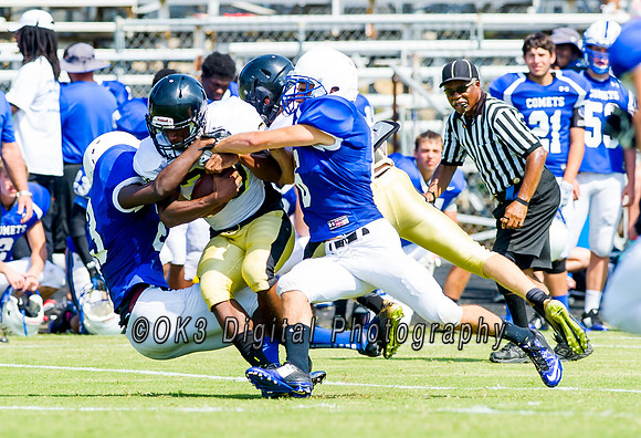 Clayton High School host a football scrimmage