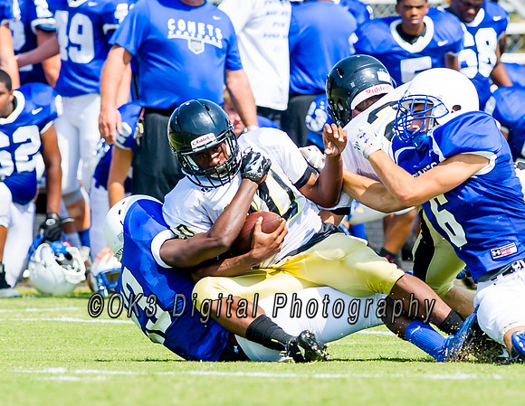 Clayton High School host a football scrimmage