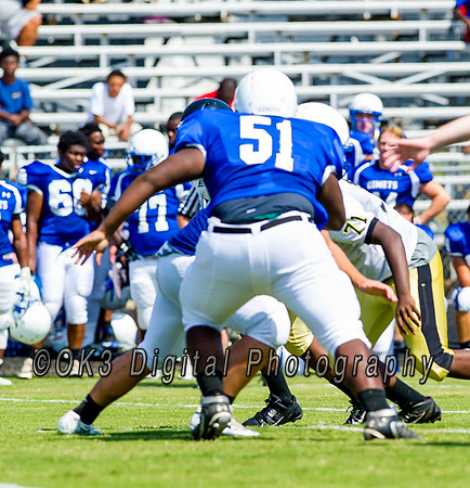 Clayton High School host a football scrimmage