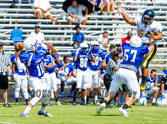 Clayton High School host a football scrimmage