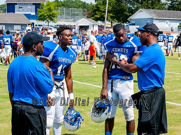 Clayton High School host a football scrimmage