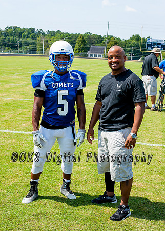 Clayton High School host a football scrimmage