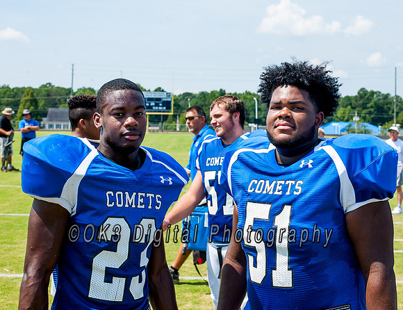 Clayton High School host a football scrimmage