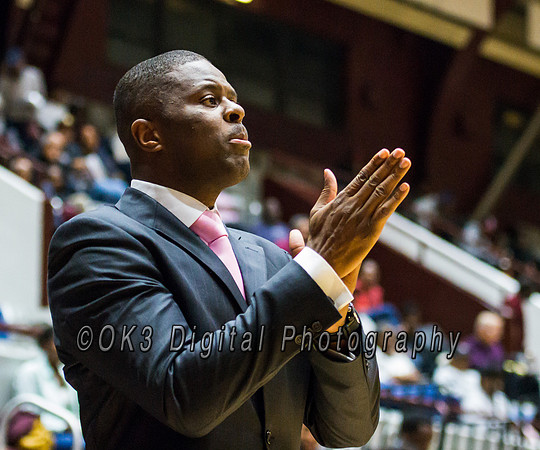 Olen C. Kelley's coverage of the Mississippi Valley Devils and North Carolina Central Eagles duriing a MEAC basketball game