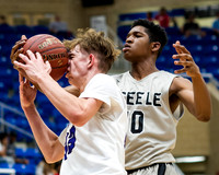 OK3Sports coverage of boys basketball game featuring The Steele Knights and The Warren Warriors