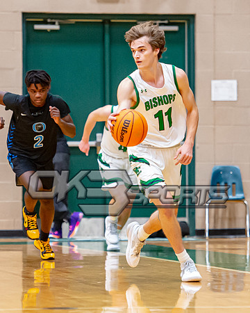 OK3Sports coverage of the high school boys basketball game featuring the Bishop England Battling Bishops and the Oceanside Collegiate Academy Landsharks