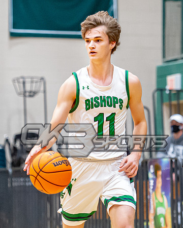 OK3Sports coverage of the high school boys basketball game featuring the Bishop England Battling Bishops and the Oceanside Collegiate Academy Landsharks