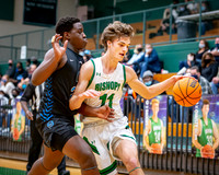 OK3Sports coverage of the high school boys basketball game featuring the Bishop England Battling Bishops and the Oceanside Collegiate Academy Landsharks