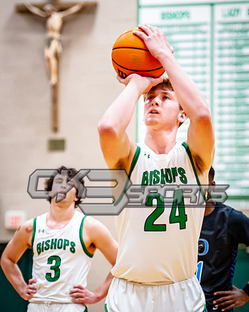 OK3Sports coverage of the high school boys basketball game featuring the Bishop England Battling Bishops and the Oceanside Collegiate Academy Landsharks