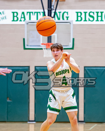OK3Sports coverage of the high school boys basketball game featuring the Bishop England Battling Bishops and the Oceanside Collegiate Academy Landsharks