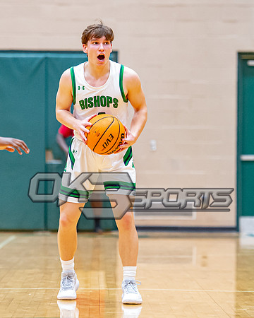 OK3Sports coverage of the high school boys basketball game featuring the Bishop England Battling Bishops and the Oceanside Collegiate Academy Landsharks